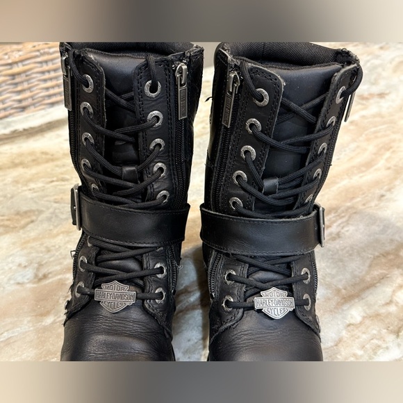 Women’s HARLEY DAVIDSON Talley Ridge 7.25" Motorcycle Boots D83878- Size 6 - Picture 7 of 10
